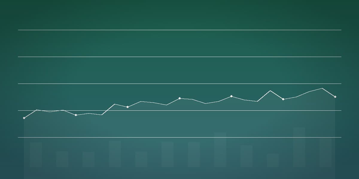 Financial data visualization for newsletter hero